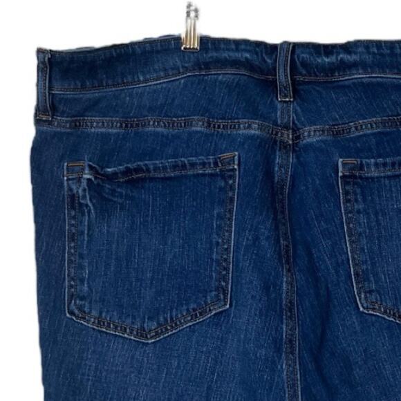 LOFT Plus Shorts Cut Offs Button Fly Raw Hem Mid Rise Dark Wash Women’s Size 22 - Picture 6 of 8